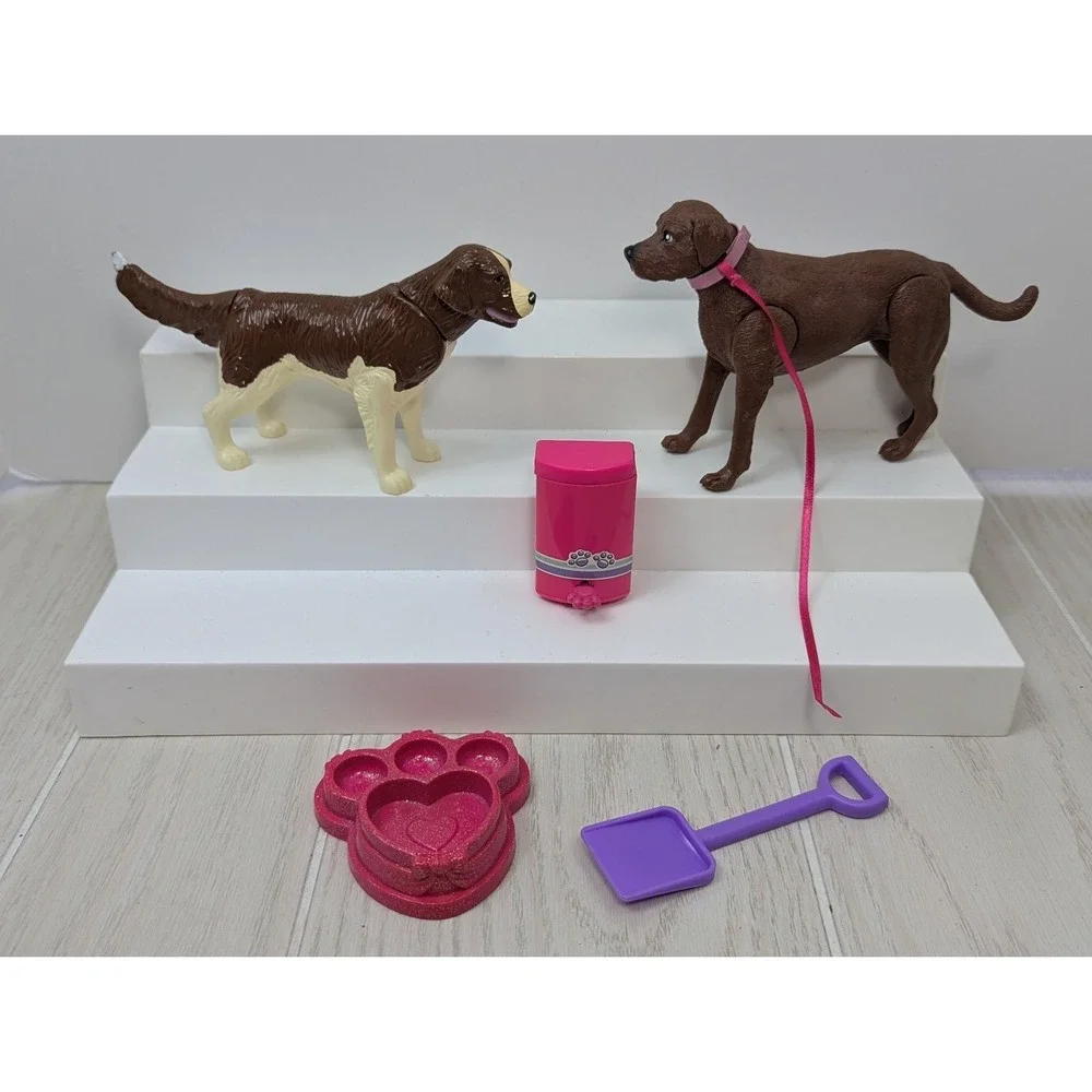 Barbie Dog Pet Accessories Glitter Bowl Poo Bin Shovel paradise barking pup